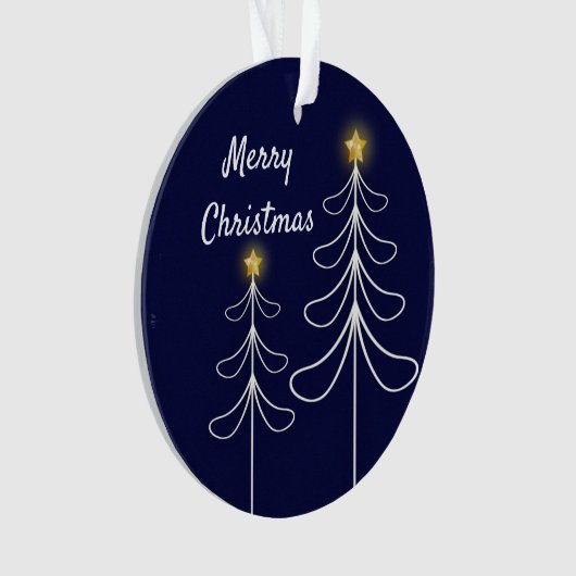 Moderne marinekerstboom Grafisch Ornament (voorkant)