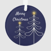 Moderne marinekerstboom Grafisch Ornament (achterkant)