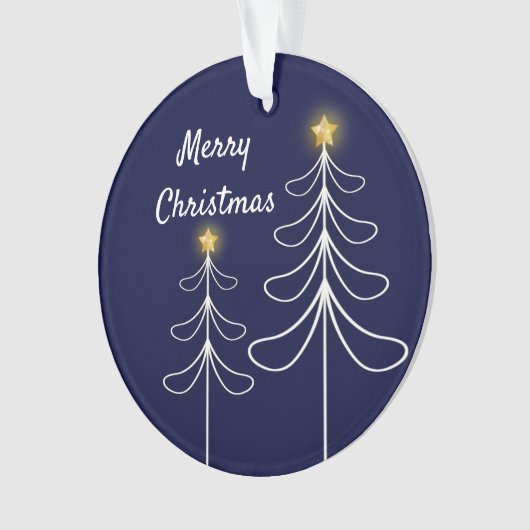 Moderne marinekerstboom Grafisch Ornament (voorkant)