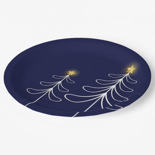 Moderne marinekerstboom Grafisch Papieren Bordje (Gekanteld)