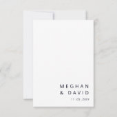 Moderne marinemacht Anchor Nautical Monogram Wedde RSVP Kaartje (Achterkant)