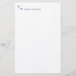 Moderne marinemonie Blue Personal Stationery Briefpapier