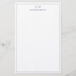 Moderne marinemonie Blue Personal Stationery Briefpapier