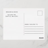 Moderne marinemonogram Anchor Nautical behalve de  Folie Uitnodiging Briefkaart (Achterkant)