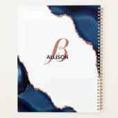 Moderne marinemonogram goudmage Roos Planner (Achterkant)