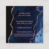 Moderne marinemonogram goudmage Roos Vierkante Visitekaartje (Achterkant)