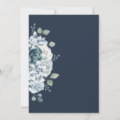 Moderne marinesblauwe Waterverf Kaart (Achterkant)