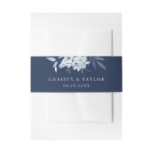 Moderne marinesblauwe Waterverf Uitnodigingen Wikkel (Voorkant Voorbeeld)