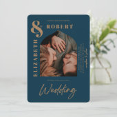 Moderne marinescheepsbruin, stijlvol, geboucheerd kaart (Staand voorkant)