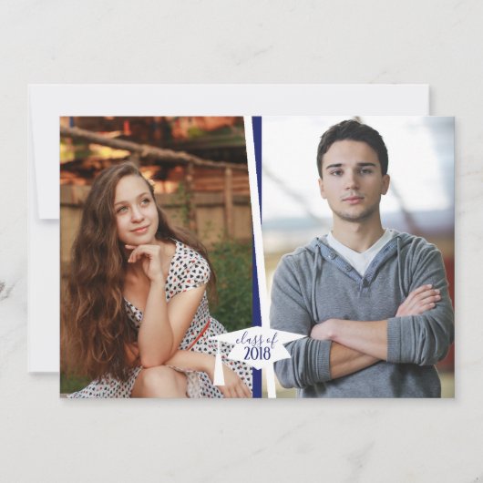 Moderne marinescheepvaart en wit Afstuderen Foto-u Kaart (Voorkant)