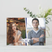 Moderne marinescheepvaart en wit Afstuderen Foto-u Kaart (Staand voorkant)