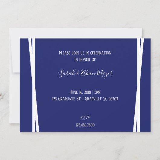 Moderne marinescheepvaart en wit Afstuderen Foto-u Kaart (Achterkant)