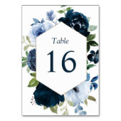 moderne marineschool en lichtblauwe bruiloft kaart (Voorkant)