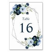 moderne marineschool en zilver lijst bruiloft kaart (Achterkant)