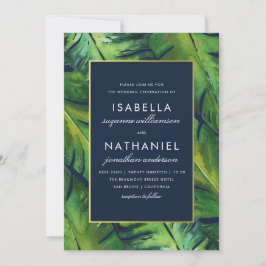 Moderne marineslag en groene tropische springbonne kaart