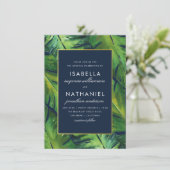 Moderne marineslag en groene tropische springbonne kaart (Staand voorkant)