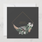 Moderne marineslagige kerst Geometrische adem Feestdagenkaart (Voorkant)