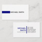 Moderne marineslagwerende bruin visitekaartje (Voorkant / Achterkant)