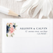 Moderne marineslappelbruin etiket met tintje (Insitu)