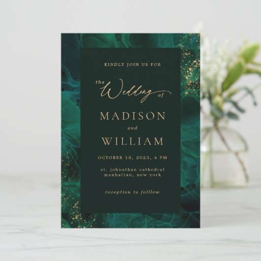 Moderne marinesroop en goudoliesagate kaart (Staand voorkant)