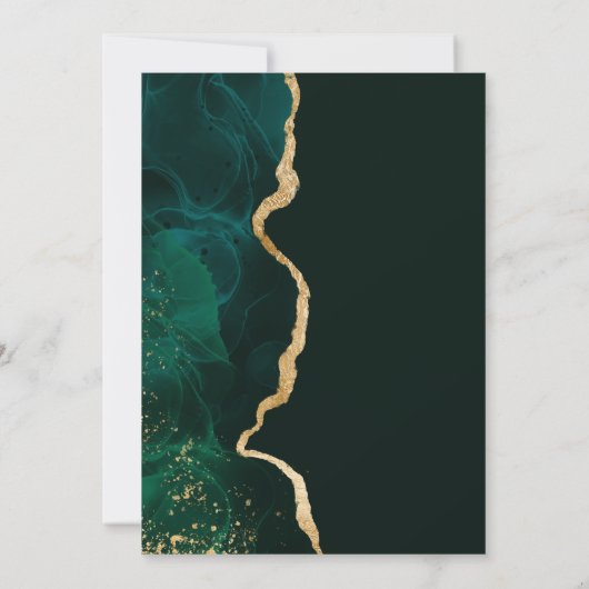 Moderne marinesroop en goudoliesagate kaart (Achterkant)