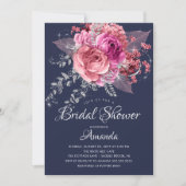 Moderne marinesroze en zilver Vrijgezellenfeest Kaart (Voorkant)