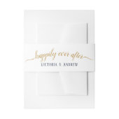 Moderne marinesultair Gold Script Minimal Wedding Uitnodigingen Wikkel (Voorkant Voorbeeld)