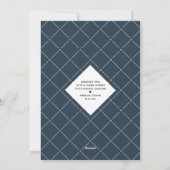 Moderne marineswitch-elegante kerstfoto feestdagenkaart (Achterkant)