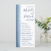 Moderne marineverbinding blauw Waterverf Programmakaart (Staand voorkant)