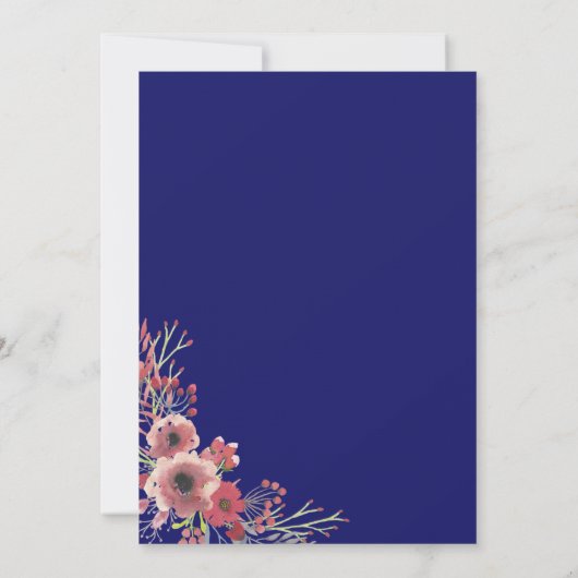 Moderne marineverbinding met blauwe koraal kaart (Achterkant)