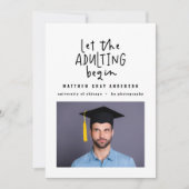 Moderne markeerpen die foto-afstuderen toevoegen aankondiging (Voorkant)