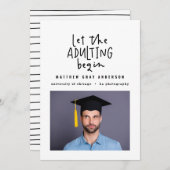 Moderne markeerpen die foto-afstuderen toevoegen aankondiging (Voorkant / Achterkant)