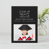 Moderne markeerpenklasse van foto-afstuderen aankondiging (Staand voorkant)
