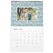 Moderne marker pen foto script regenboog kalender (Feb 2027)