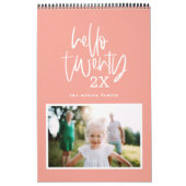 Moderne marker pen foto script regenboog kalender (Hoes)