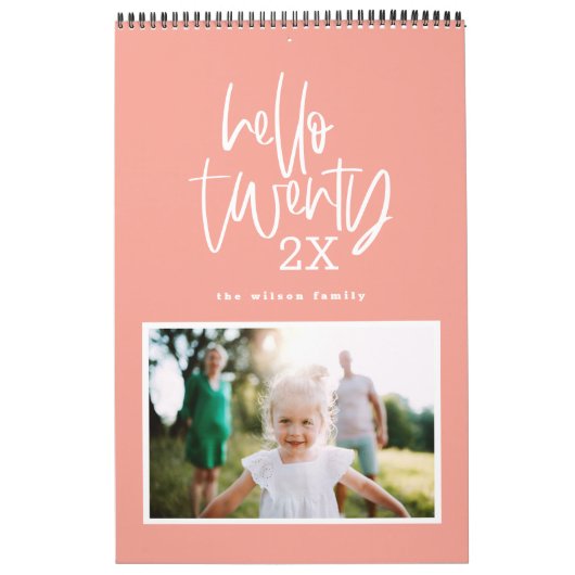 Moderne marker pen foto script regenboog kalender (Hoes)