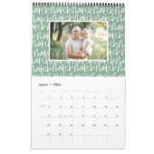 Moderne marker pen foto script regenboog kalender (Mar 2026)