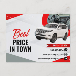 Moderne Marketing Postkaart voor Autodetailers