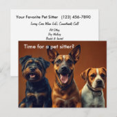 Moderne Marketing Postkaart voor Honden Uitlaters  (Voorkant / Achterkant)