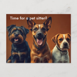 Moderne Marketing Postkaart voor Honden Uitlaters