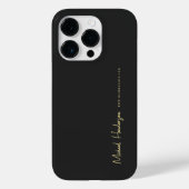 Moderne Marketing Professioneel Zwart Goud Case-Mate iPhone Case (Achterkant)