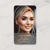 Moderne Marketing Professionele Foto Zwart Visitekaartje (Voorkant)