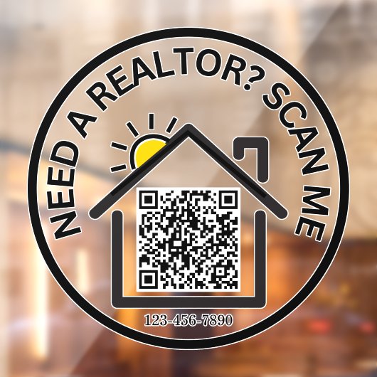 Moderne Marketing QR-Code Ruitsticker voor Vastgoe Raamsticker (Vel 2)