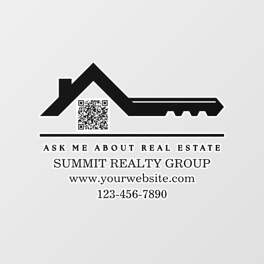 Moderne Marketing QR-code voor Vastgoed Raamsticker (Vel)