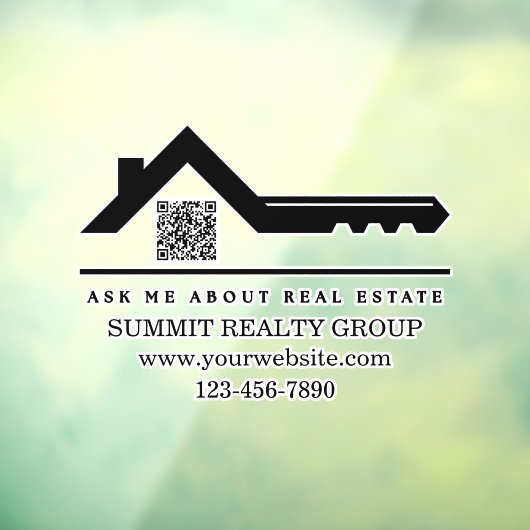 Moderne Marketing QR-code voor Vastgoed Raamsticker (Vel 3)