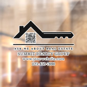 Moderne Marketing QR-code voor Vastgoed Raamsticker (Vel 2)