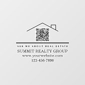 Moderne Marketing QR-code voor Vastgoed Raamsticker (Vel)