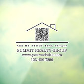 Moderne Marketing QR-code voor Vastgoed Raamsticker (Vel 3)