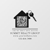 Moderne Marketing QR-code voor Vastgoed Raamsticker (Vel)