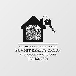 Moderne Marketing QR-code voor Vastgoed Raamsticker
